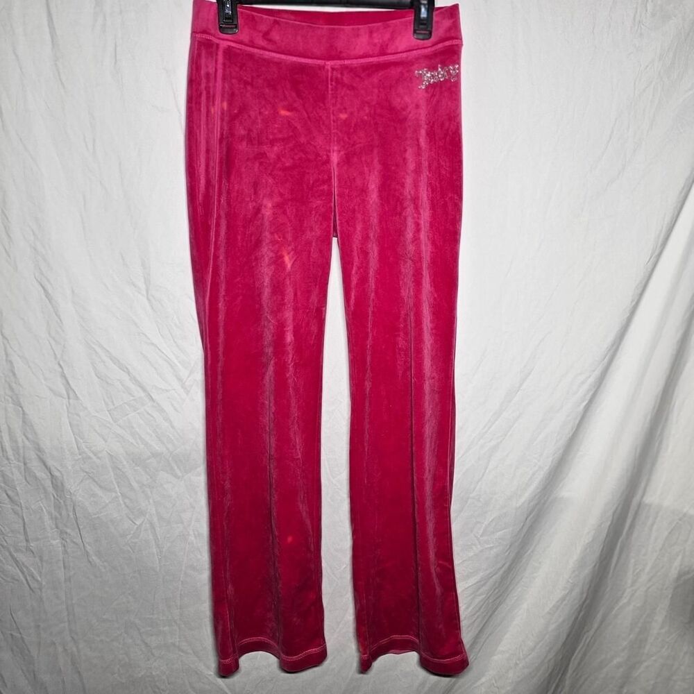 hot pink juicy couture velour bling track pants